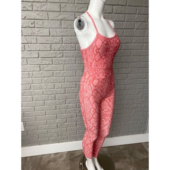 Nova sport Women Pink Snake Print Bodysuit Size S - Picture 3 of 8